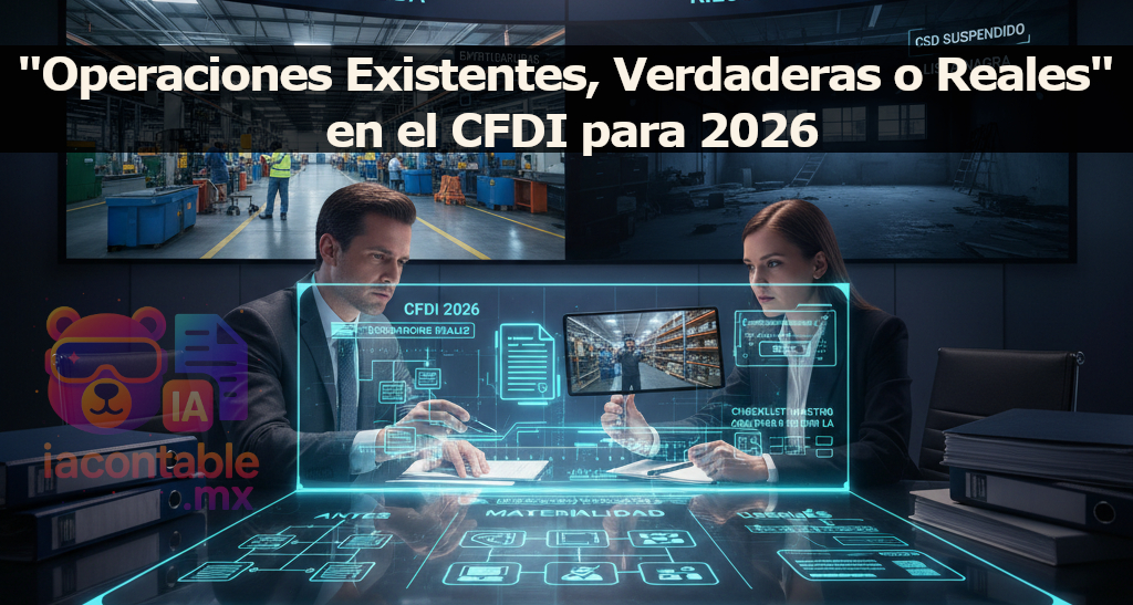 Las Operaciones Existentes Verdaderas o Reales en el CFDI para 2026
