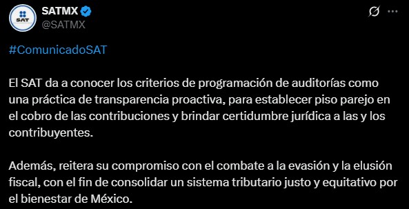 auditorias sat criterios 2026