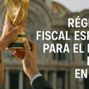 Régimen Fiscal Especial para el Mundial FIFA 2026 en México. realistic photo of, award winning photograph, 50mm Resolution: 1080i (1920x1080).