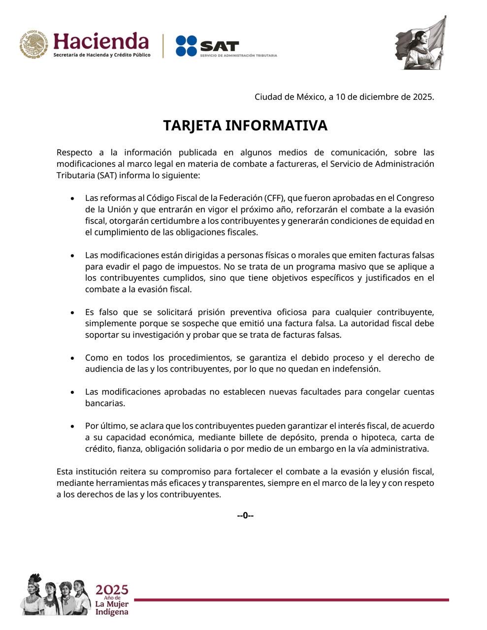 comunicado sat terrorismo fiscal 2026 2