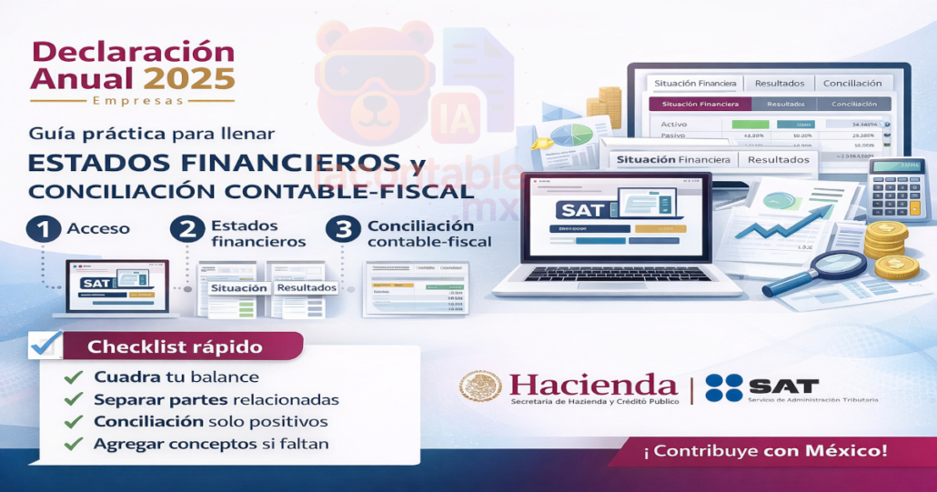 guia llenado estados financieros sat declaracion anual