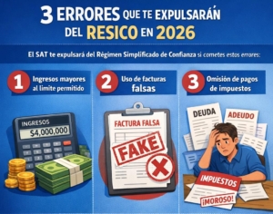 3 errores que harán que el SAT te saque de RESICO en 2026.