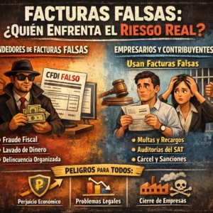 Comprobantes Fiscales Falsos: ¿Quién Enfrenta el Riesgo Real? la imagen debe ser en español mexicano Resolution: 720p (1280×720). Comprobantes Fiscales Falsos: ¿Quién Enfrenta el Riesgo Real? la imagen debe ser en español mexicano Resolution: 720p (1280x720).
