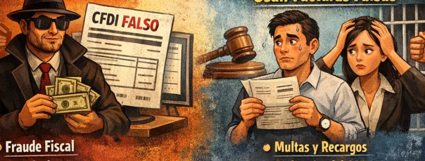 Comprobantes Fiscales Falsos: ¿Quién Enfrenta el Riesgo Real? la imagen debe ser en español mexicano Resolution: 720p (1280x720).