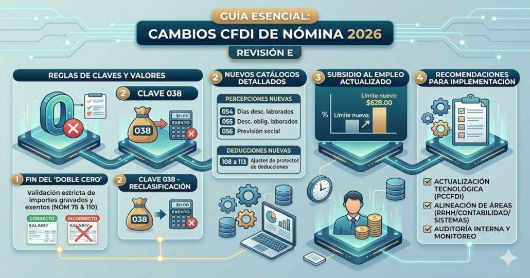 cfdi nominas 2026 cambios 038