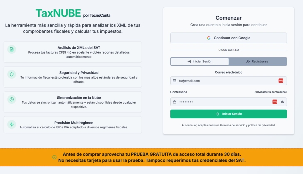 taxnube portada principal