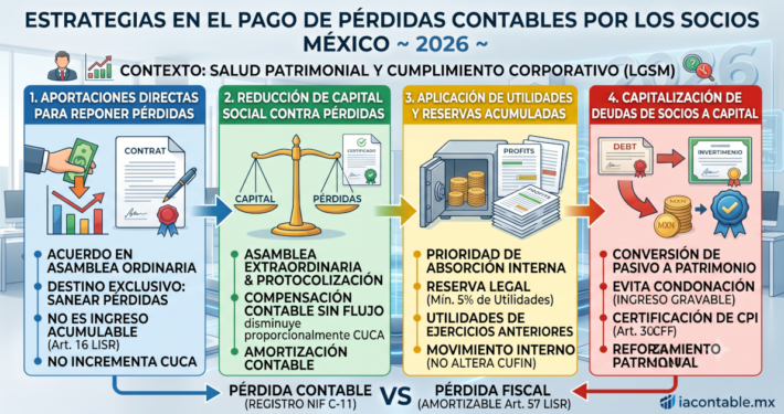 pago de perdidas contables por los socios
